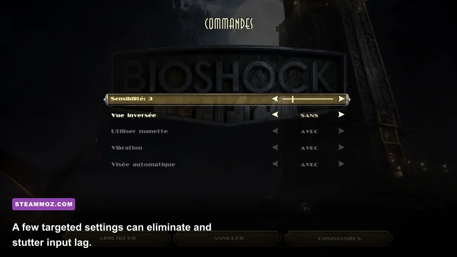 BioShock Remastered PC graphics options including resolution and detail settings