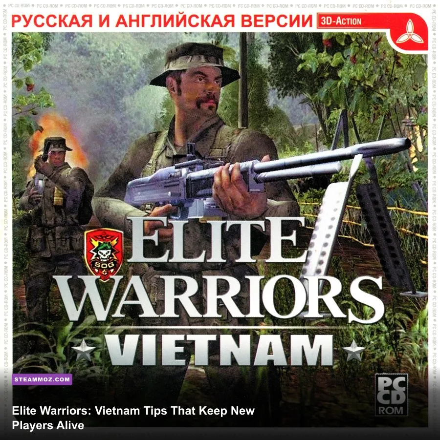 Elite Warriors Vietnam soldiers fighting through a jungle battlefield