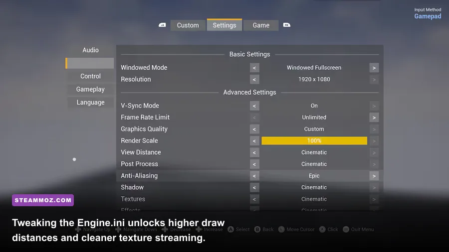 Custom Engine.ini configuration for Tower of Fantasy graphics overhaul