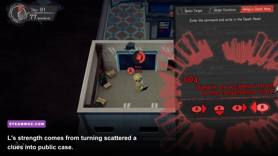 L leading an investigation with the Task Force in Death Note Killer Within