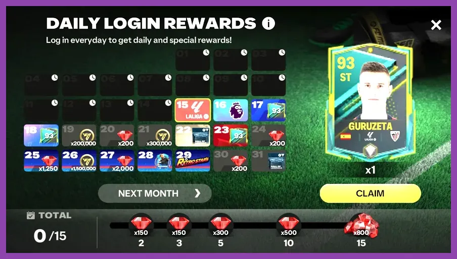 FC Mobile 26 event pass and reward claims