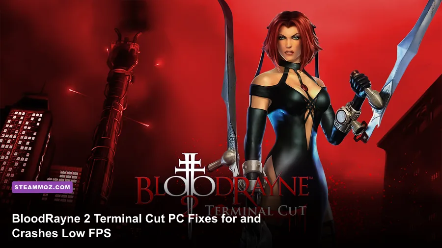 Rayne fighting enemies in BloodRayne 2 Terminal Cut on PC