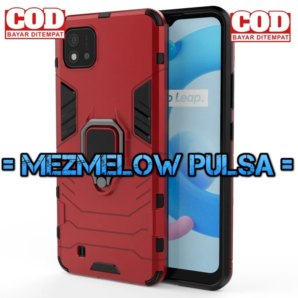 Ring Case Hard Case Tebal Magnet Stand Case Armor Case REALME 8 PRO / REALME 8 BIASA - Gambar 3