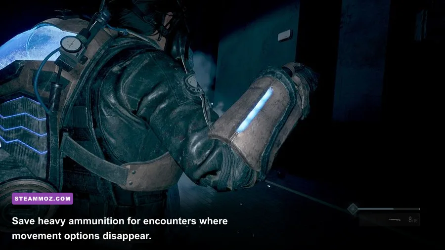 Daymare 1998 survivor facing a boss during a tense combat encounter