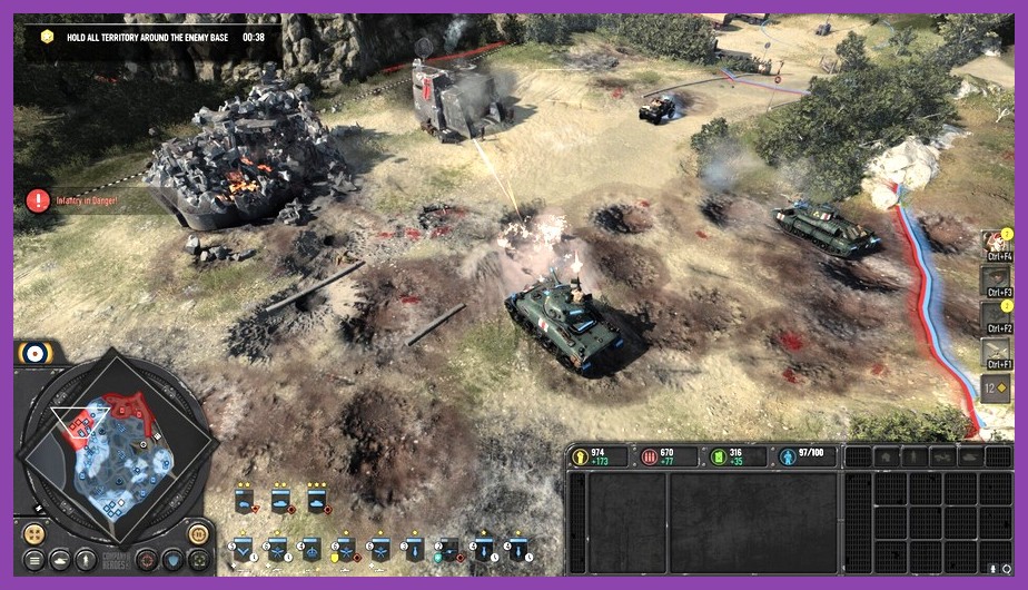 Screenshot showing the new Allied units in Company of Heroes 3