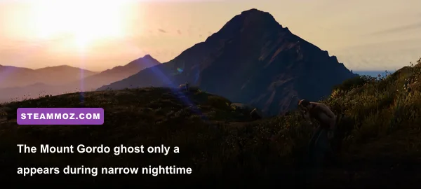 The Mount Gordo ghost appearing on the cliff in GTA Online