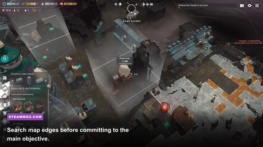 Cataclismo campaign map showing a hidden resource cache location