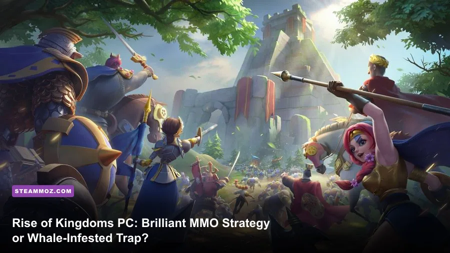 A sprawling real-time battlefield in Rise of Kingdoms showing thousands of troops clashing