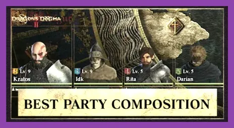 A four-character party fighting a Griffin in Dragon's Dogma 2