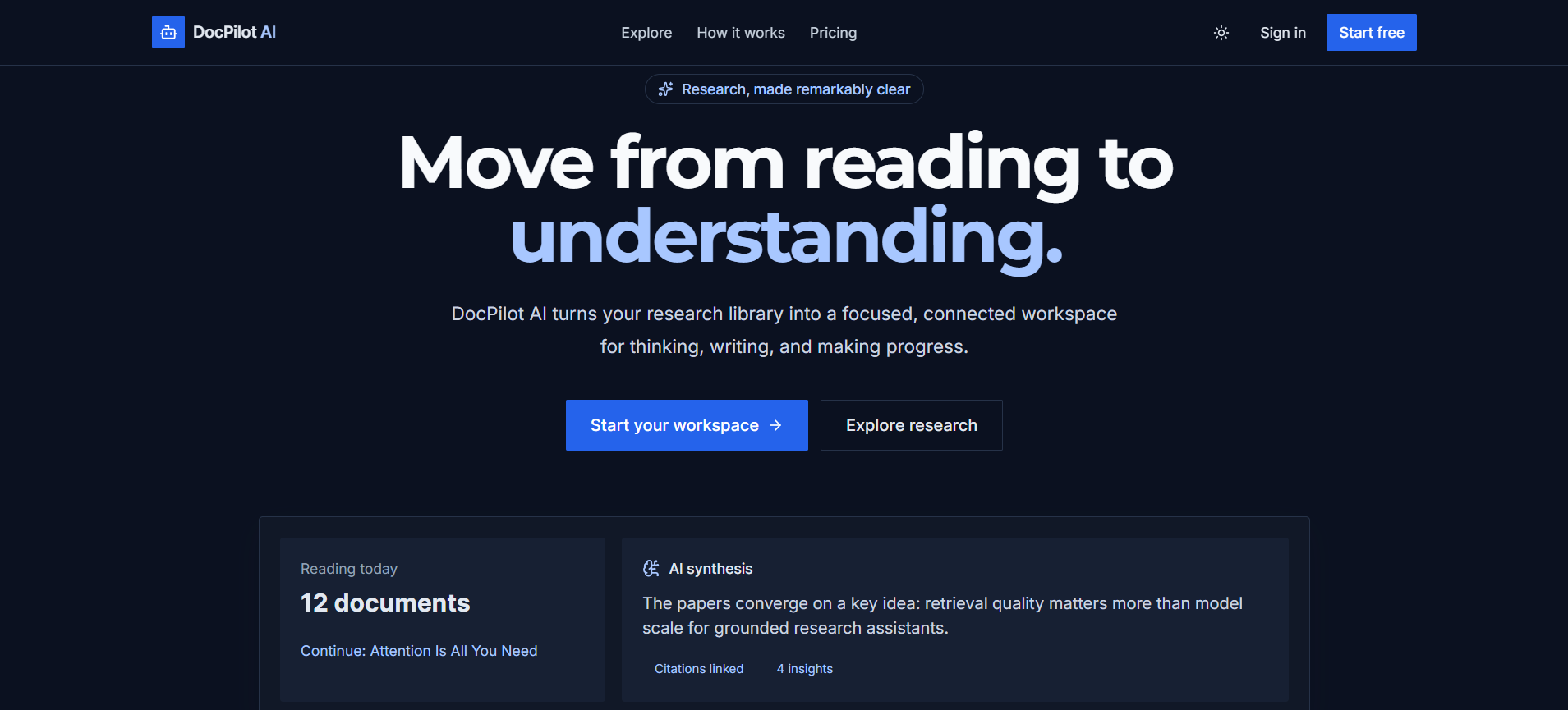 DocPilot AI — AI-Powered Research Workspace