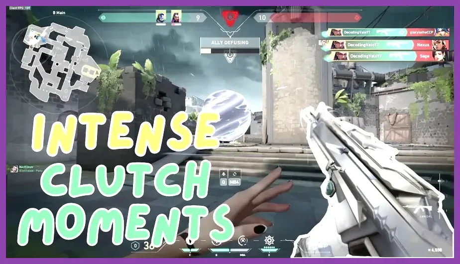 Valorant clutch situation in competitive mode
