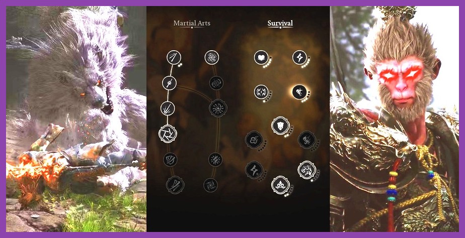 Black Myth Wukong build loadout menu showing equipment