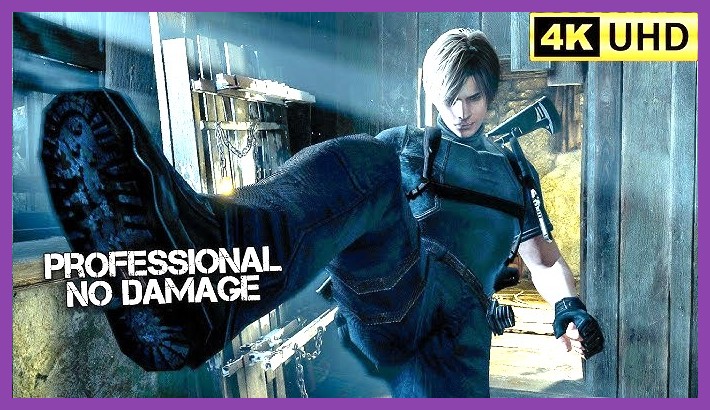 Leon Kennedy aiming his weapon during combat