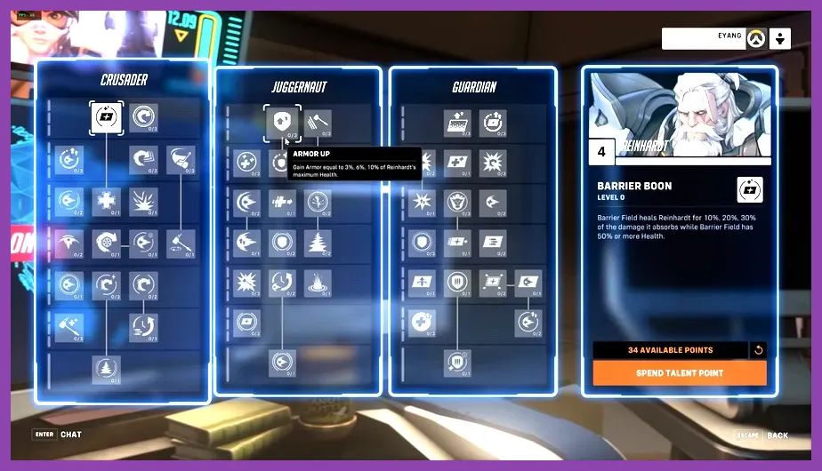 Overwatch 2 talent tree hero progression