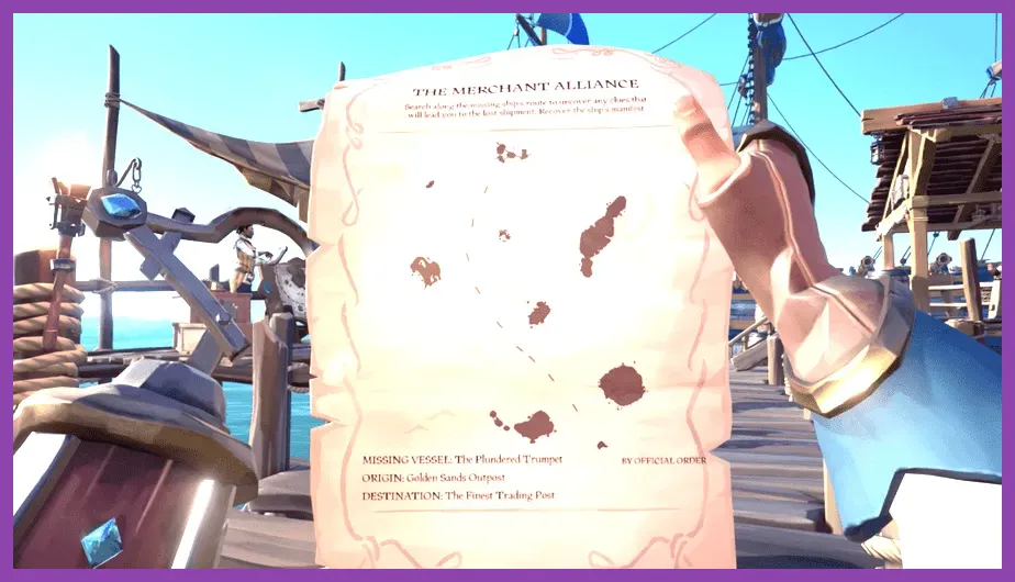Merchant Alliance Lost Shipment voyage in Sea of Thieves
