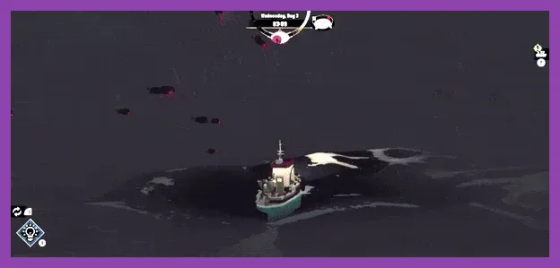 Dredge night time panic meter and sea monster attack