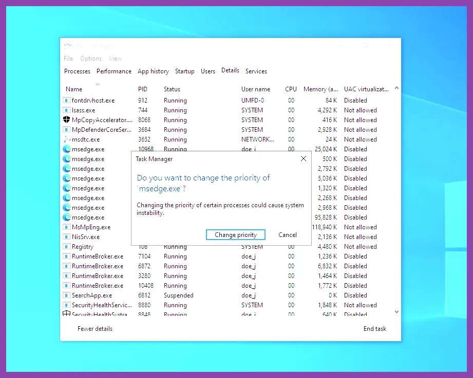 Setting Dragon's Dogma 2 executable priority to High in Task Manager