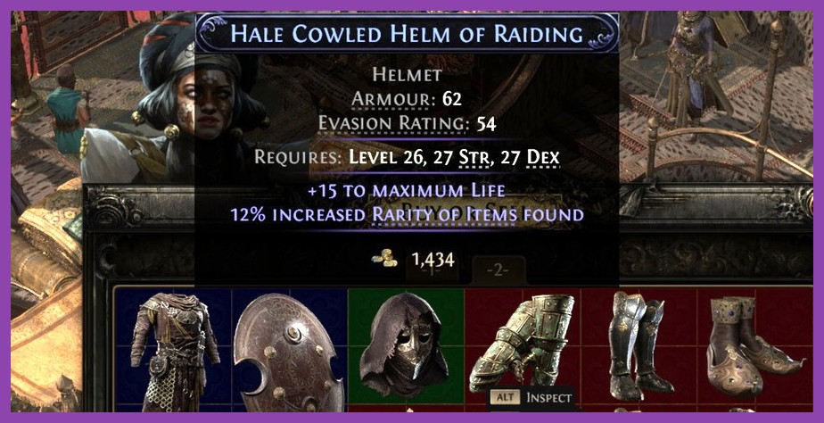 In-game town vendor interface showing gold prices and currency items in Path of Exile 2