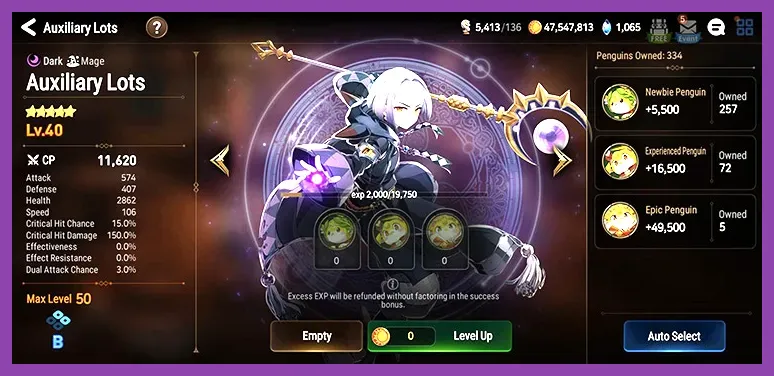 Epic Seven Auxiliary Lots skill 2 push