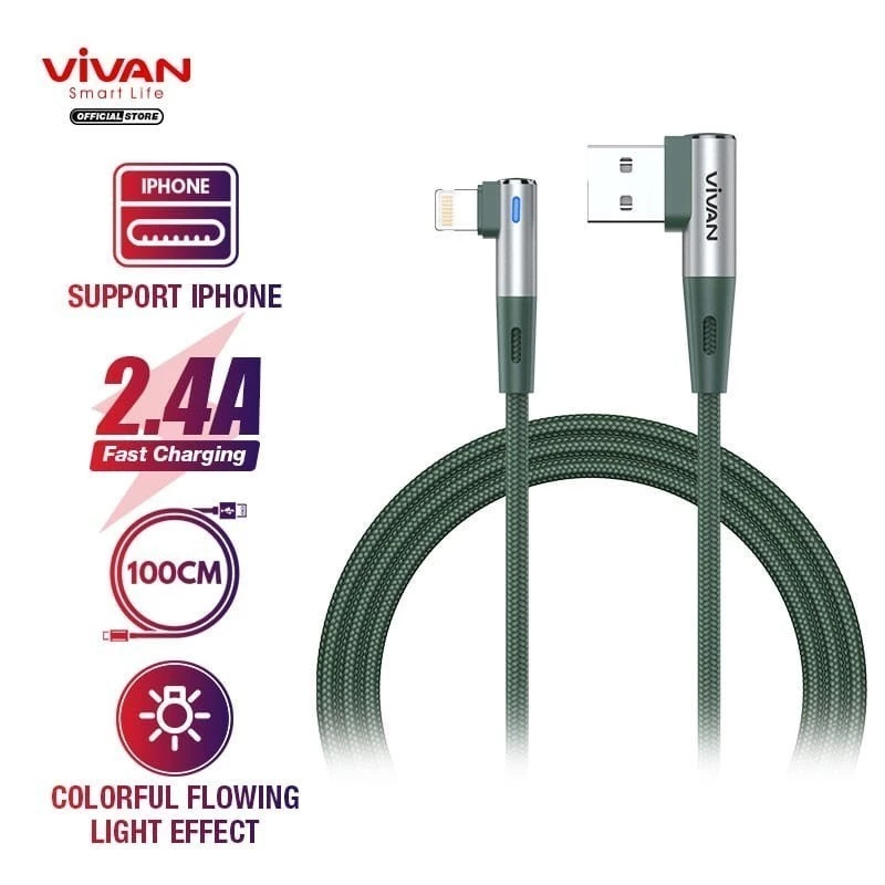VIVAN BWL100S Kabel Data Gaming Iphone Lightning 2,4A 100Cm