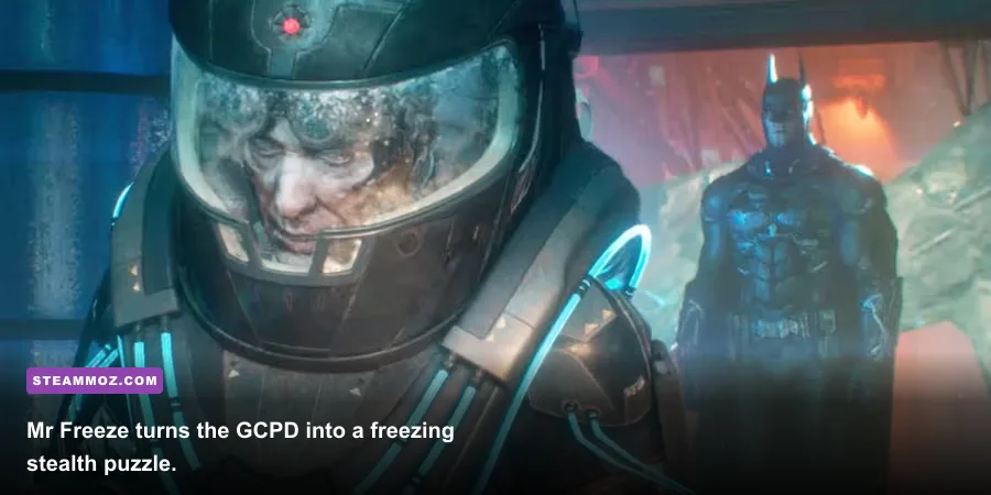 Mr Freeze confrontation in the Season of Infamy DLC for Batman Arkham Knight