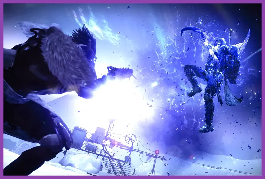 Destiny 2 Guardian using Stasis powers on Europa