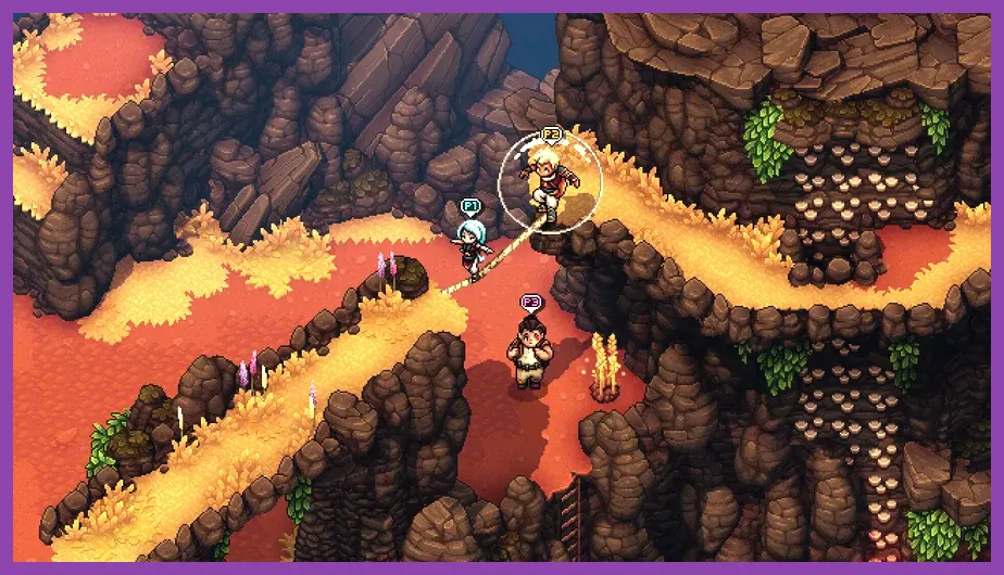 Sea of Stars turn based combat with Zale and Valere