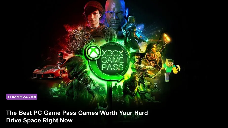 Montage banner featuring top titles available on PC Game Pass