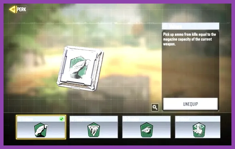 Call of Duty Mobile perk loadout screen highlighting Hardline and Quick Fix