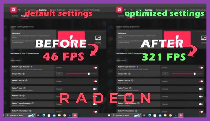 Graphics control panel GPU settings for PC gaming