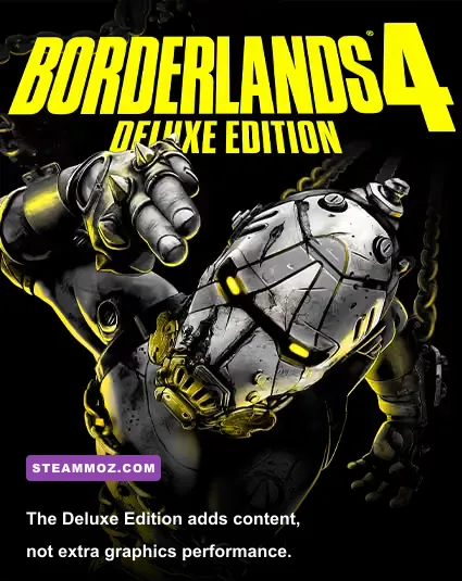 Borderlands 4 Deluxe Edition gameplay showing weapons and cosmetic bonus content