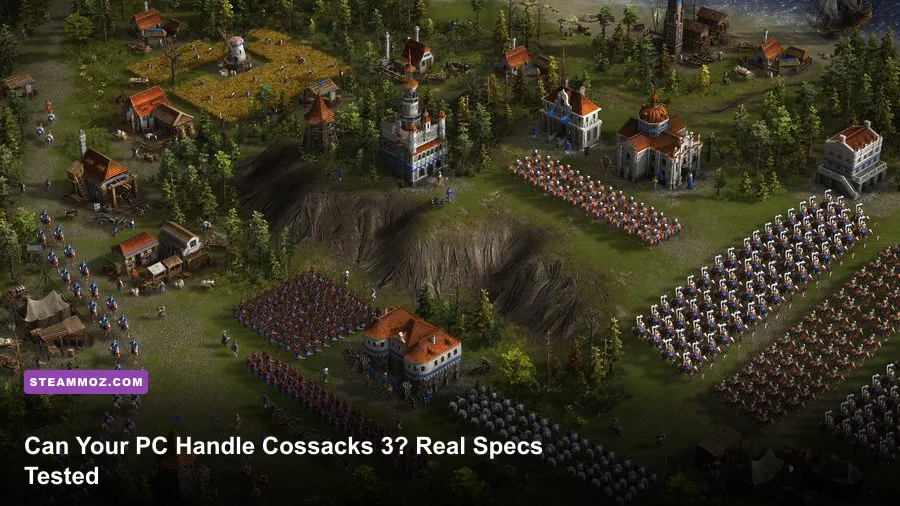 Cossacks 3 armies clashing across a large battlefield