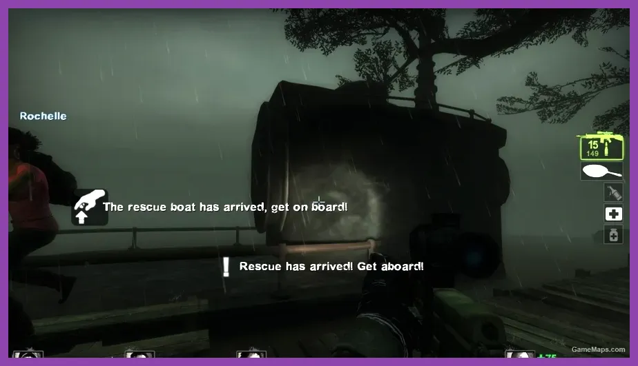 Escaping on the rescue vehicle in Left 4 Dead 2