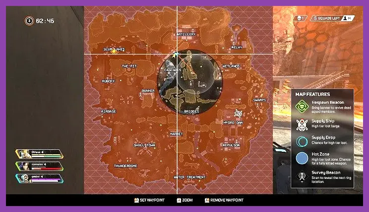 Apex Legends squad holding high ground during a final ring fight