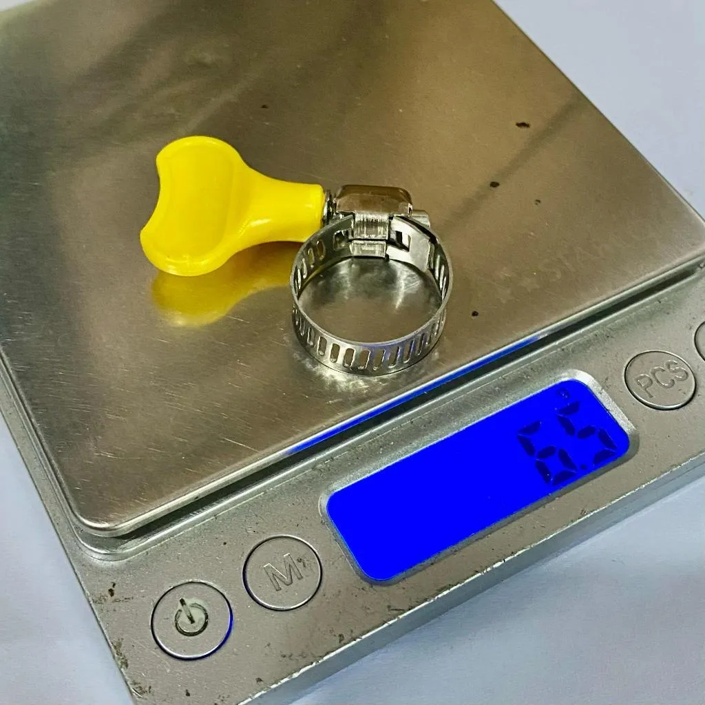 Hose Clamp 3/4 Inch TWN Yellow Handle / Klem Selang Kuping Kuning 13-19mm Stainless Steel - Gambar 4