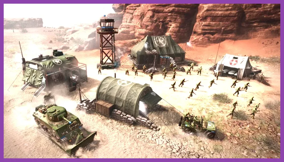 US Forces rifle squad with automatic weapons in Company of Heroes 3
