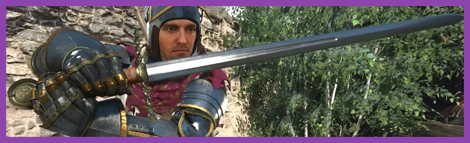 Henry fighting with a sword in Kingdom Come Deliverance 2