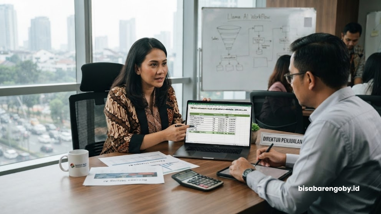 Direktur penjualan memproyeksikan anggaran biaya AI Sales untuk UMKM di Indonesia berbasis Llama