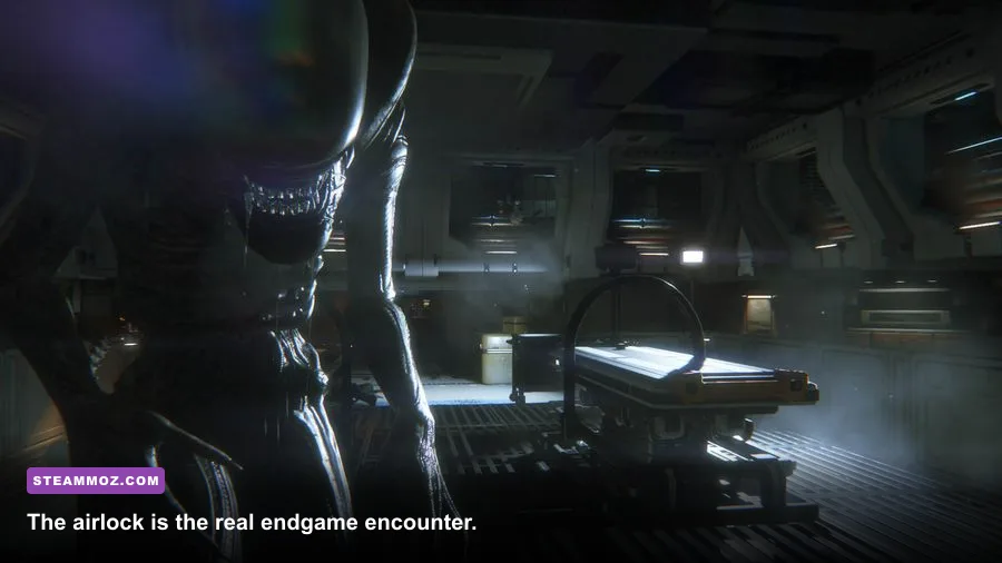 Airlock control room during the Crew Expendable objective in Alien Isolation