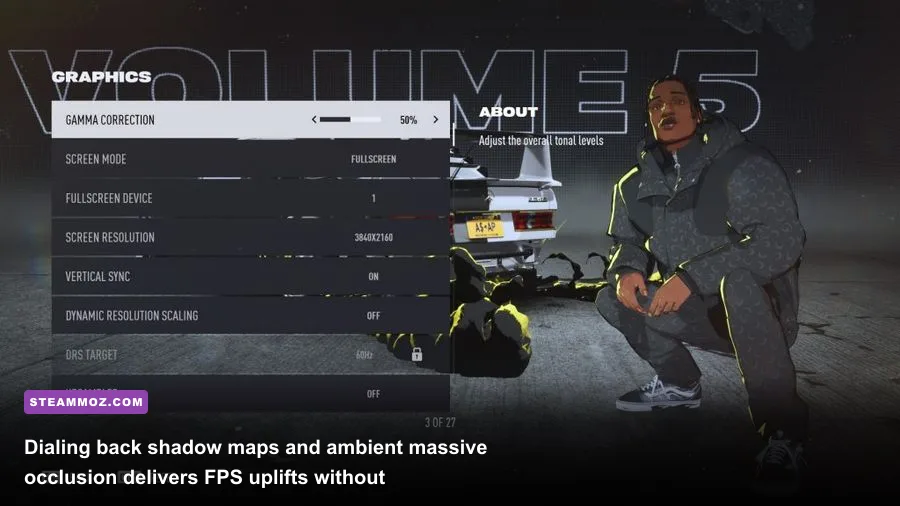 PC graphics settings menu in Need for Speed Unbound showing resolution and upscaling
