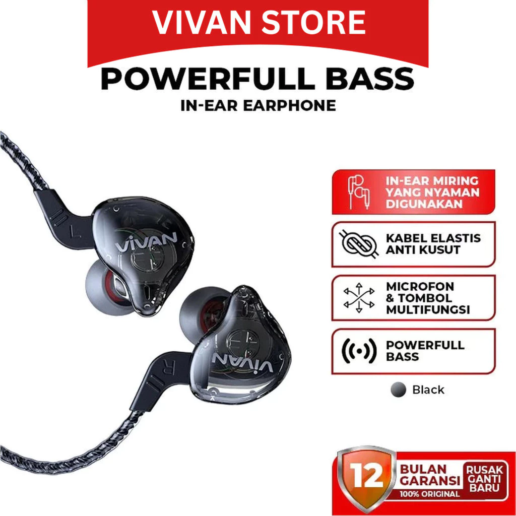 VIVAN Q15 / Q17 / Q19 / Q16 Headset Wired