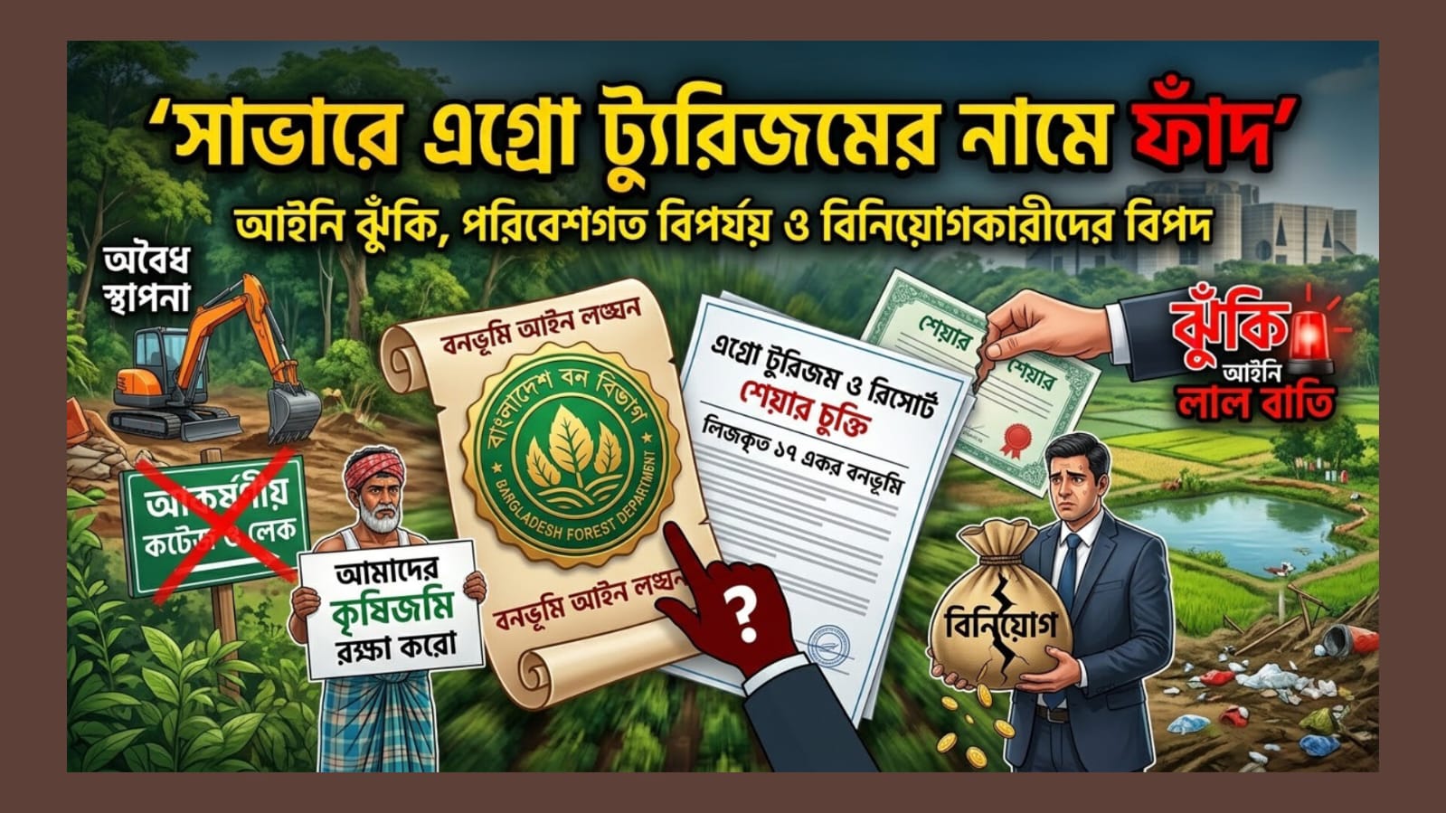 সাভারে ১৭ একর বনভূমির জমিতে রিসোর্ট, বৈধতা নিয়ে প্রশ্ন