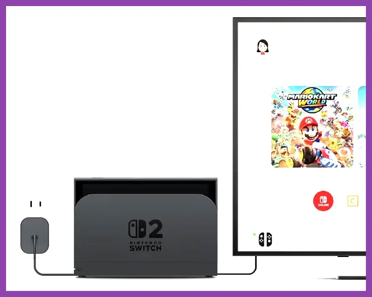 Nintendo Switch 2 docked mode outputting to 4K display