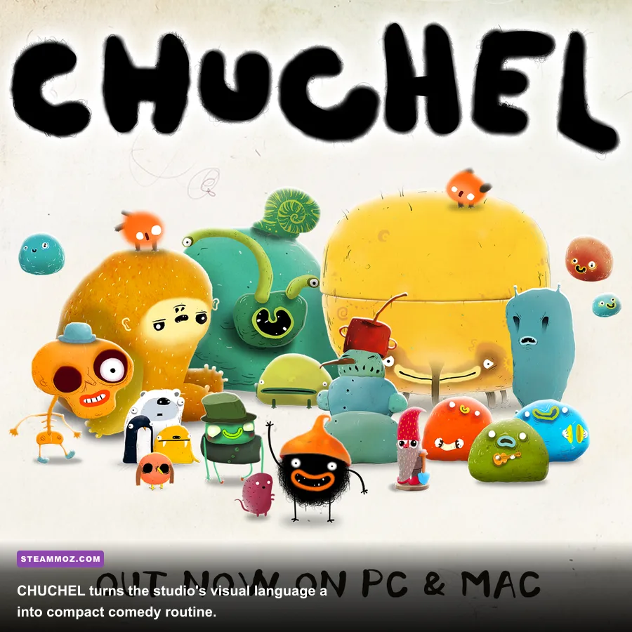 CHUCHEL solving a comedic puzzle in Amanita Design's adventure game