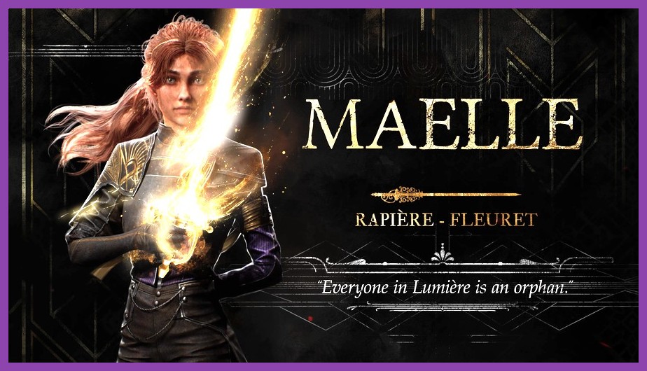 Maelle executing a dynamic parry animation against a giant enemy