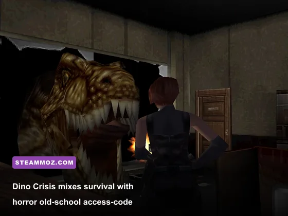 A computer terminal puzzle inside the Ibis Island facility in Dino Crisis