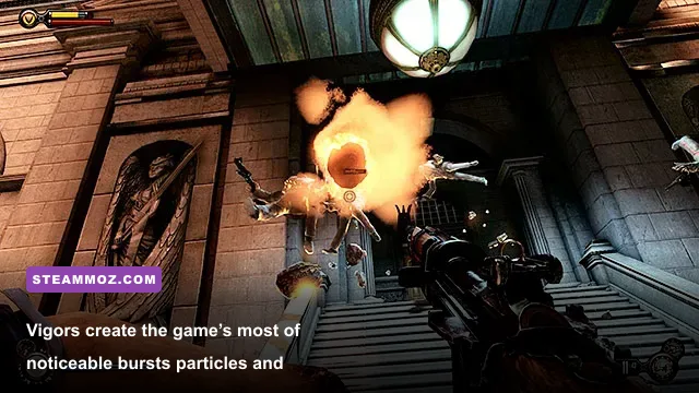 Booker using a Vigor against enemies in BioShock Infinite combat