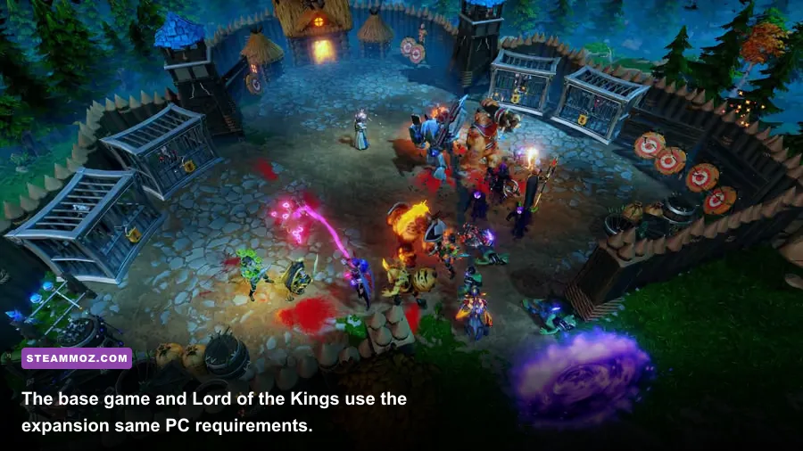Dungeons 3 underground dungeon gameplay screenshot with rooms and minions
