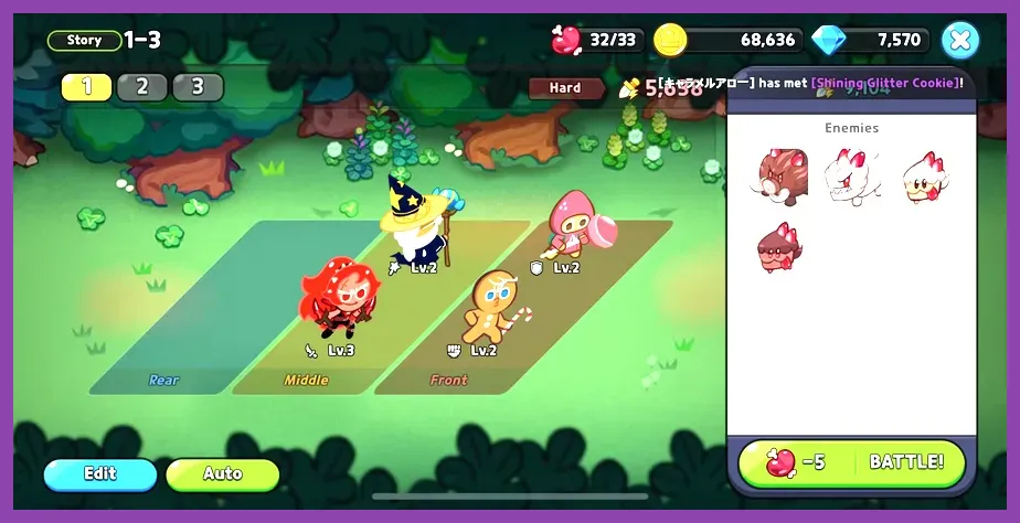 Cookie Run Kingdom PvP combat display