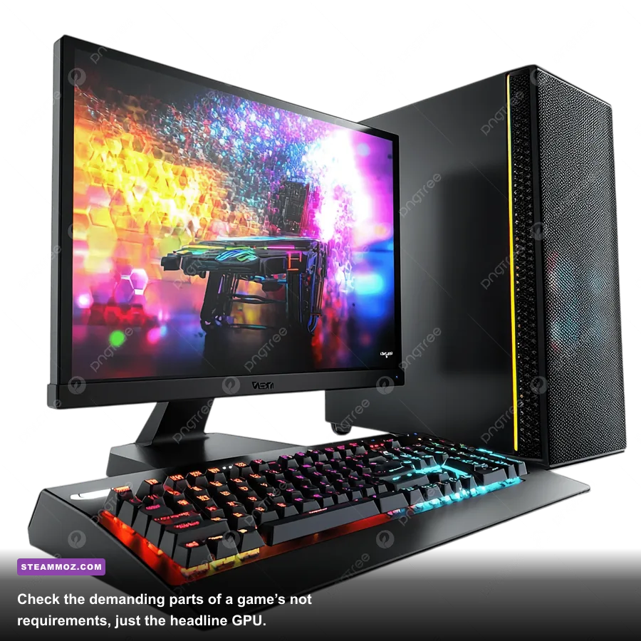 Gaming PC hardware and system requirements comparison for new PC games